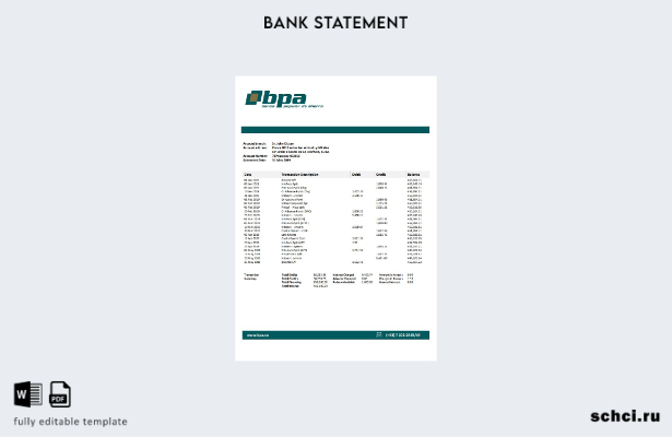 цифровая загрузка слова шаблона банковской выписки Cuba Banco Popular de Ahorro 